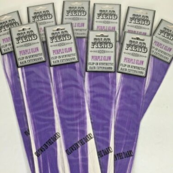 Hot Topic Accessories Purple Hair Extensions Clip Ins Msrp 99